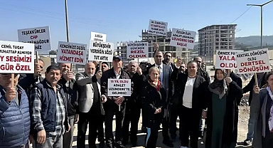 Uzundere'de Chp'ye Kentsel Dönüşüm protestosu!