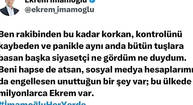 İmamoğlu'nun ilk mesajını Özgür Özel paylaştı
