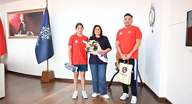 Başkan Çerçioğlu'na Aydın'ın gururu olan sporcudan ziyaret