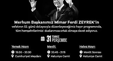 Büyükşehir'den Ferdi Zeyrek için anma programı