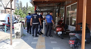 Büyükşehir’den Ahmetli’de kaldırım işgallerine denetim